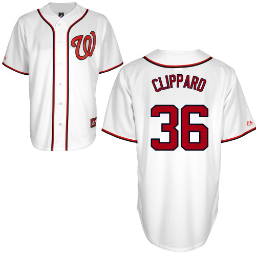 Tyler Clippard #36 mlb Jersey-Washington Nationals Women's Authentic Home White Cool Base Baseball Jersey